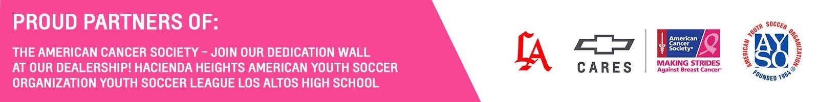 banner image of Chevrolet of Puente Hills that listed the names and logos of proud partners